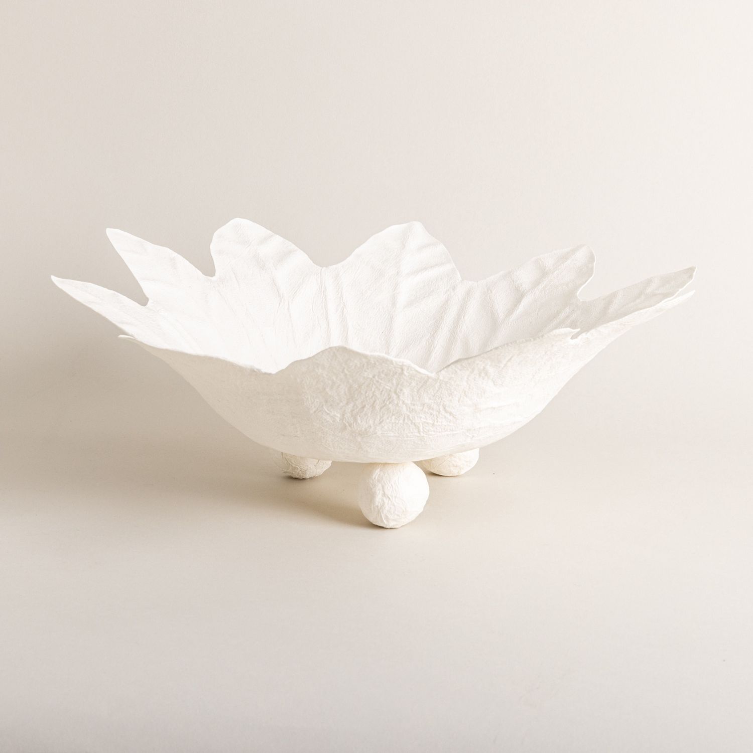 Sculptural Paper Leaf Vessel