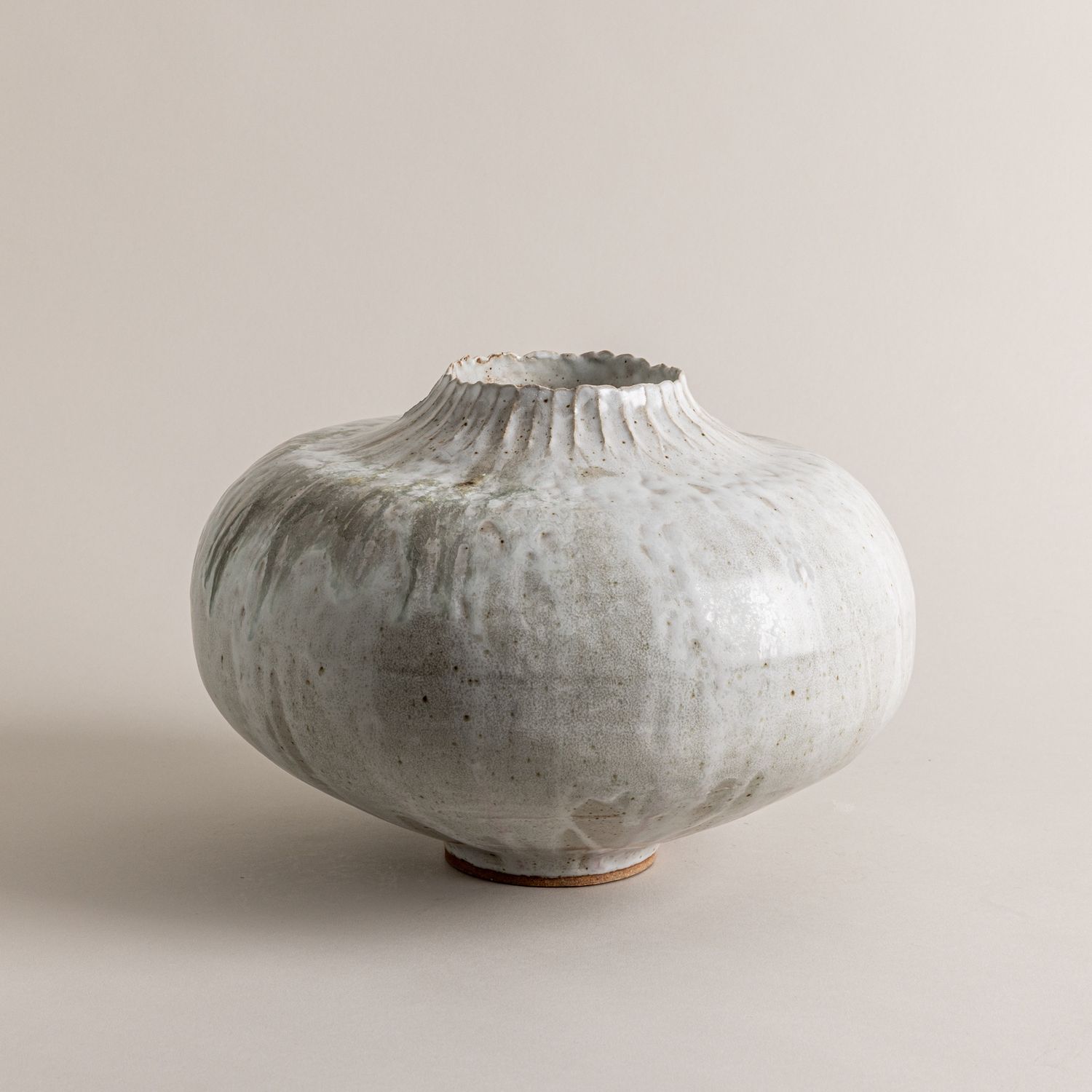 Large White Stoneware Vessel n. 14