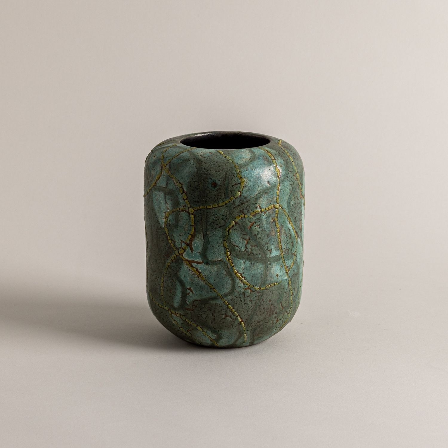 Green and Yellow  Graffiti Vessel n. 1