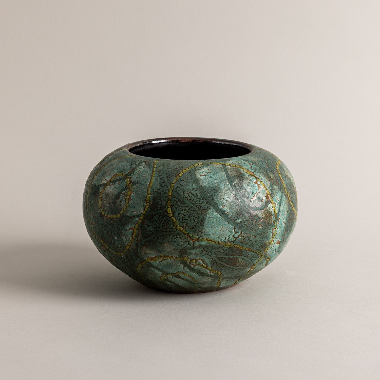 Green and Yellow Graffiti Vessel n. 2
