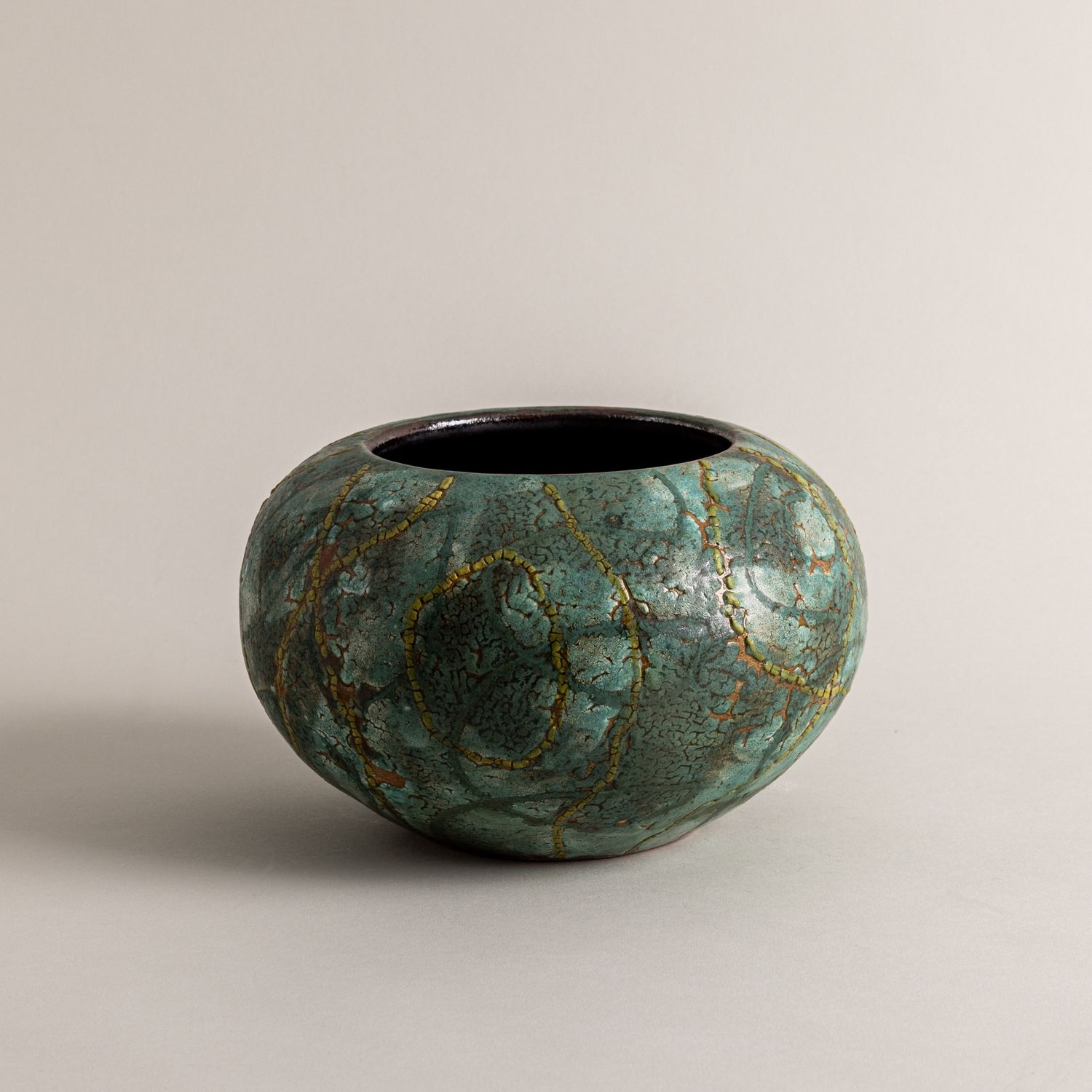 Green and Yellow Graffiti Vessel n. 2
