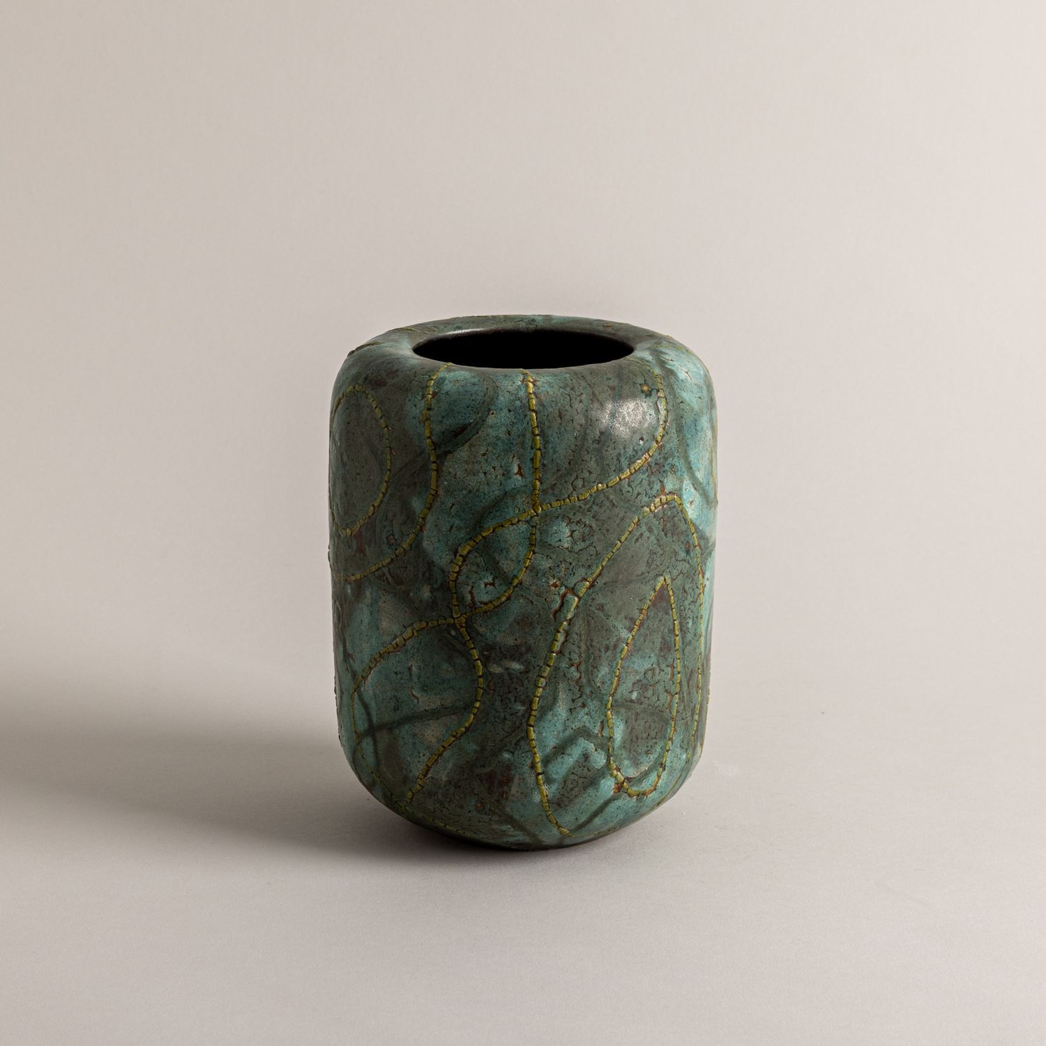 Green and Yellow Graffiti Vessel n. 3