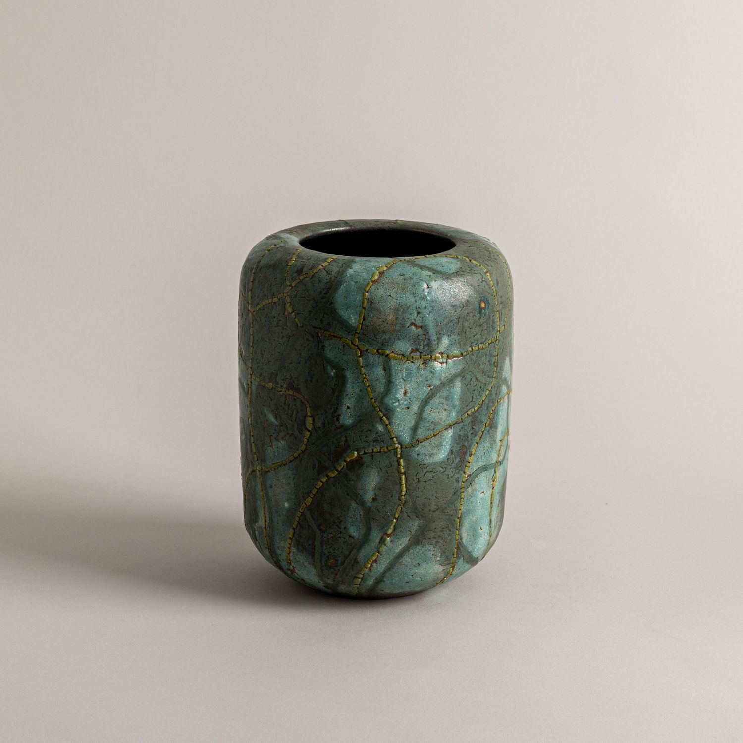 Green and Yellow Graffiti Vessel n. 3