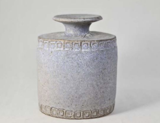 Light Blue Ceramic Vessel