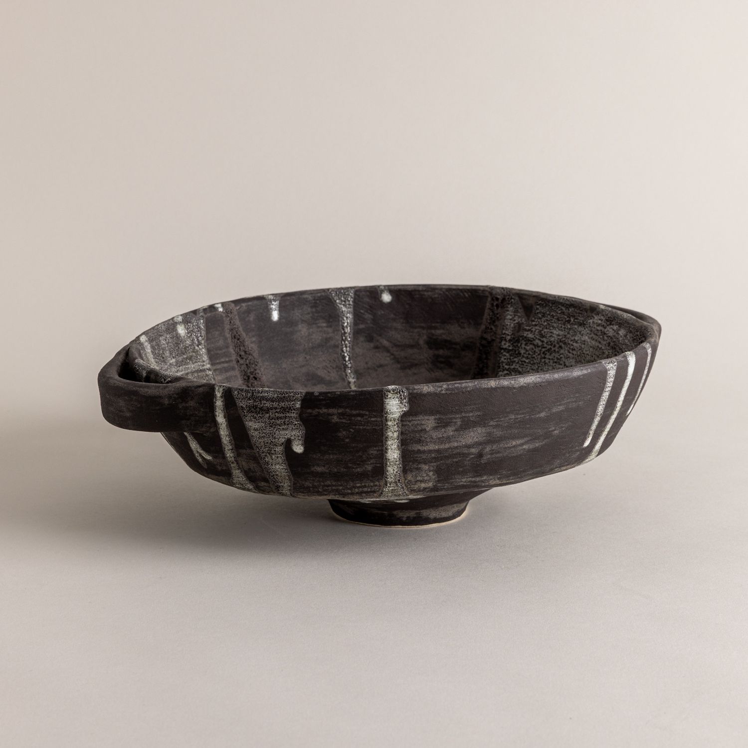 Black Vessel with Handles