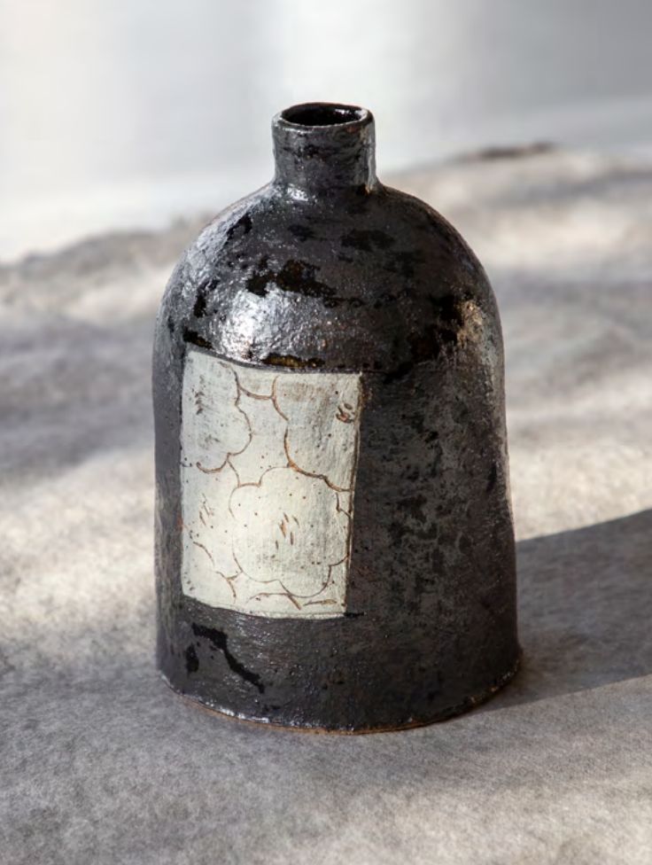 Black Vessel with Square