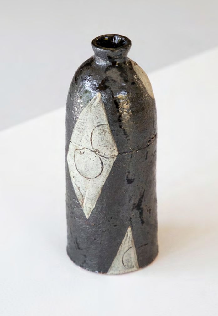 Narrow Bottle with Patchwork