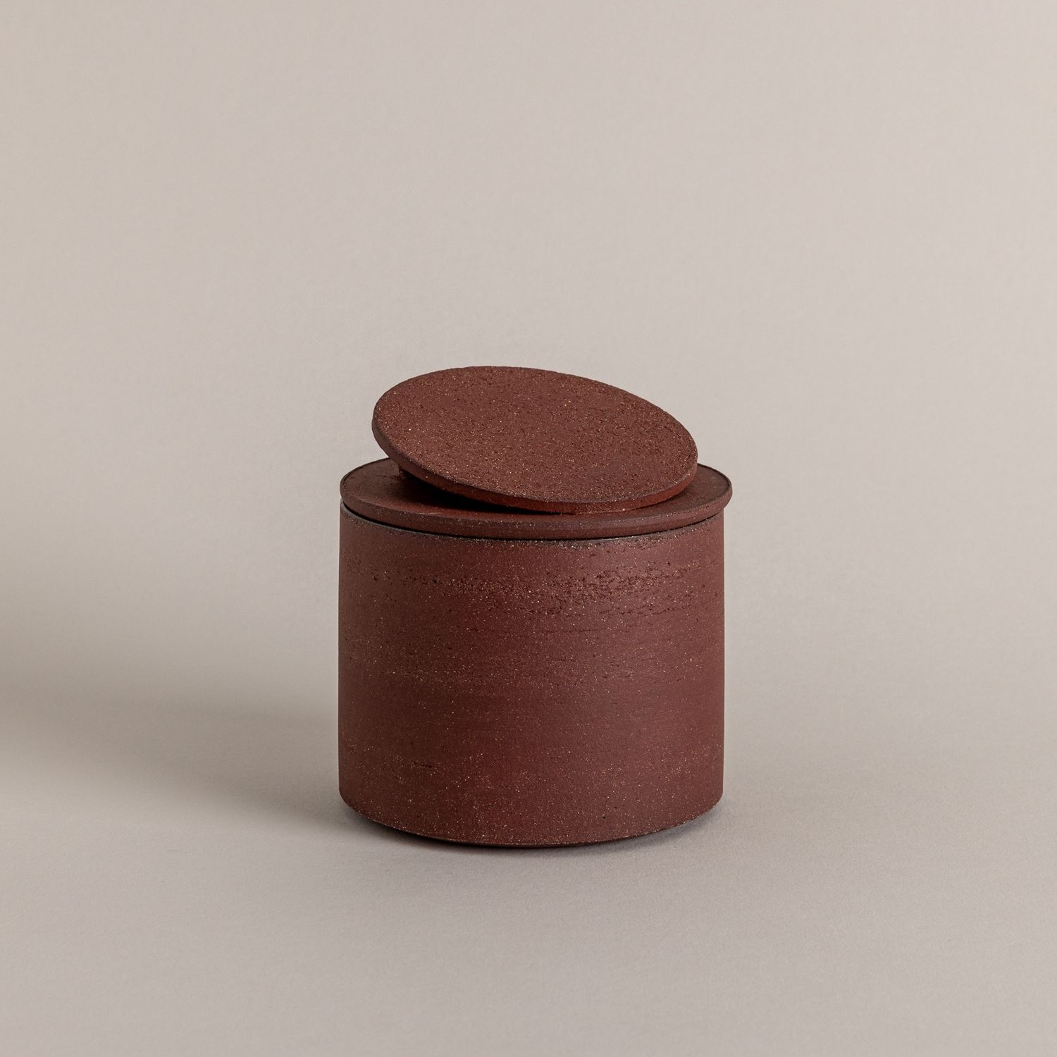 Lidded Vessel with Circle, Red