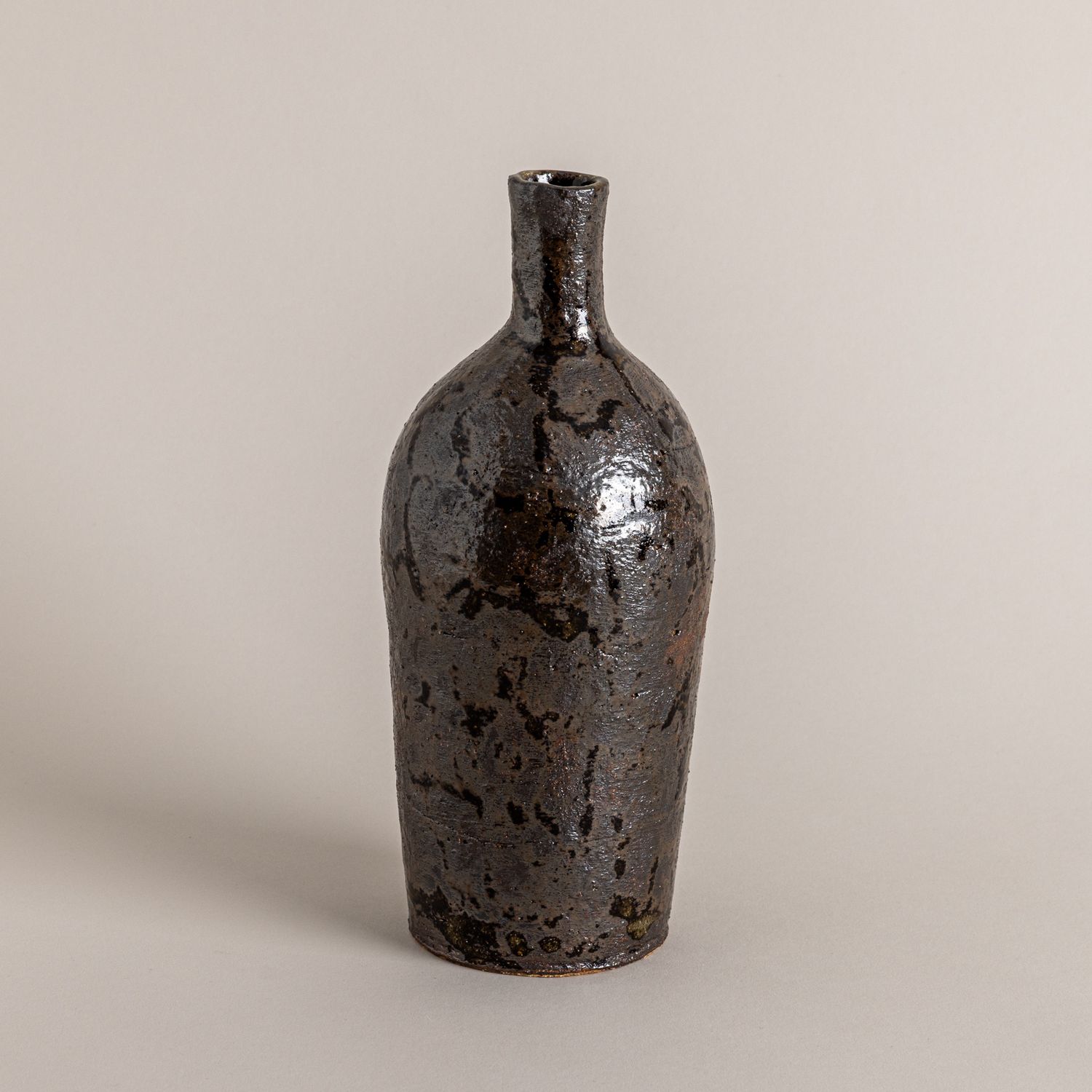 Black Bottle with Pears