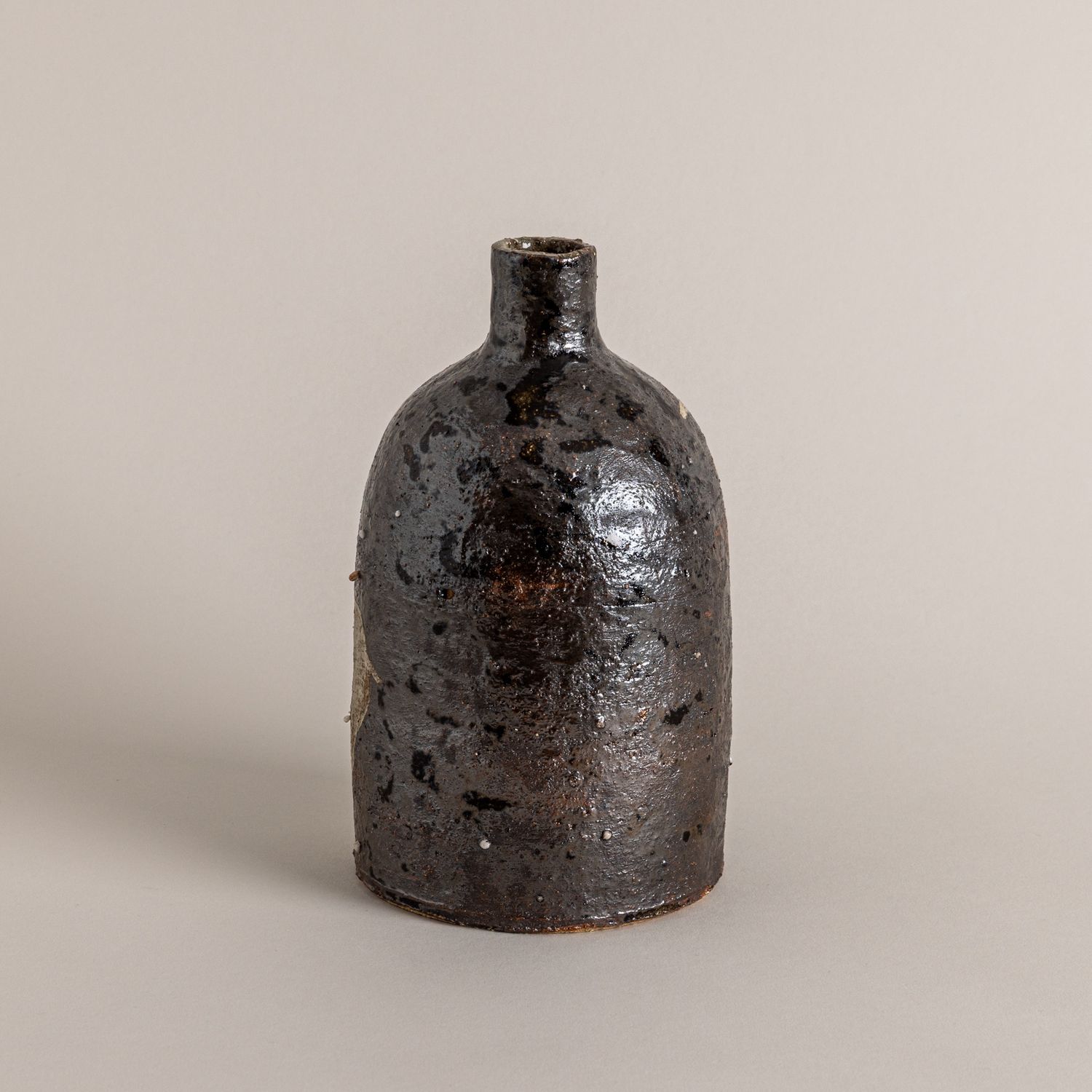 Black Vessel with Persimmon