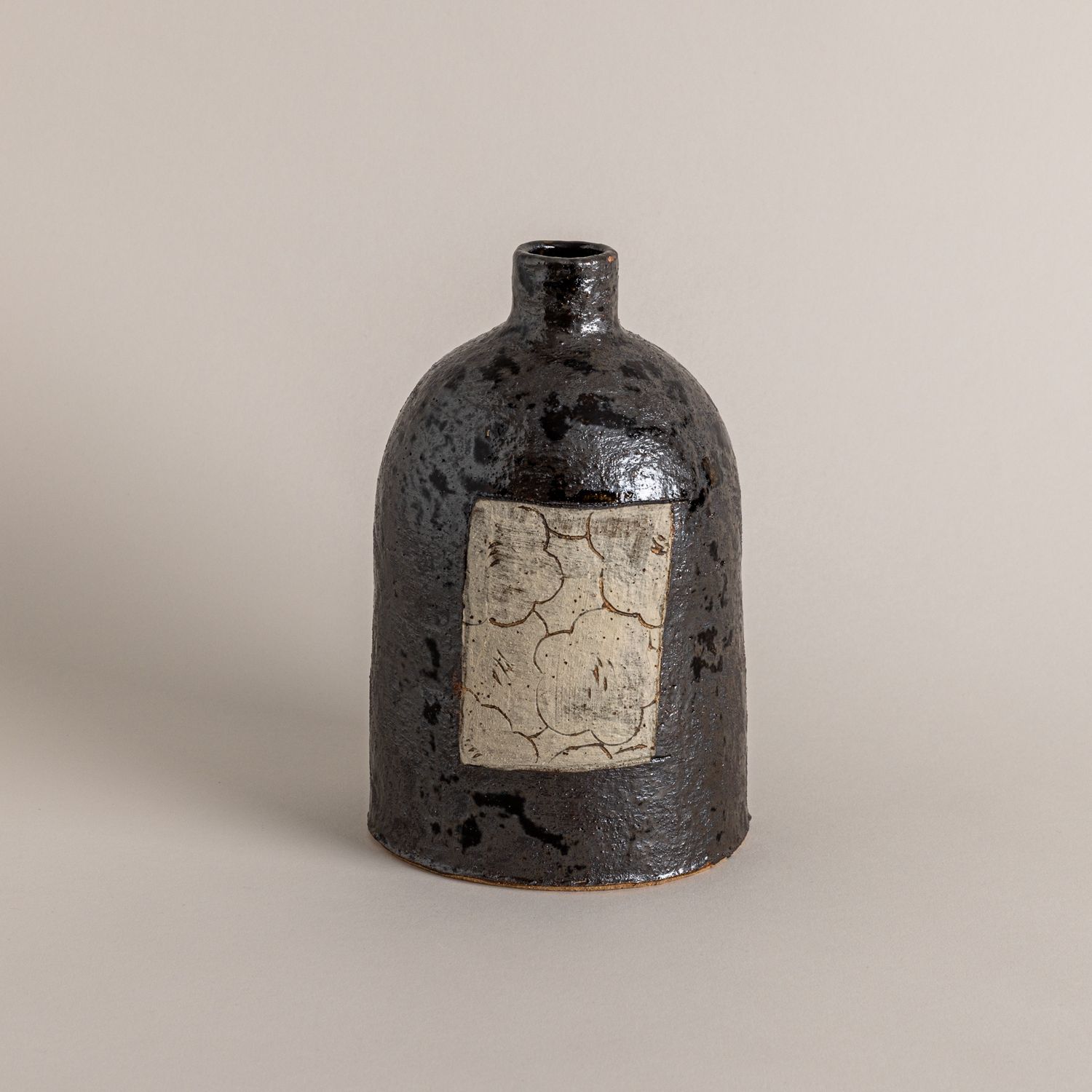 Black Vessel with Square