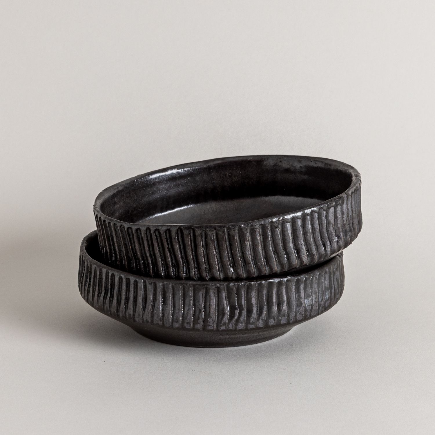 Landscape Bowl Pair - Black