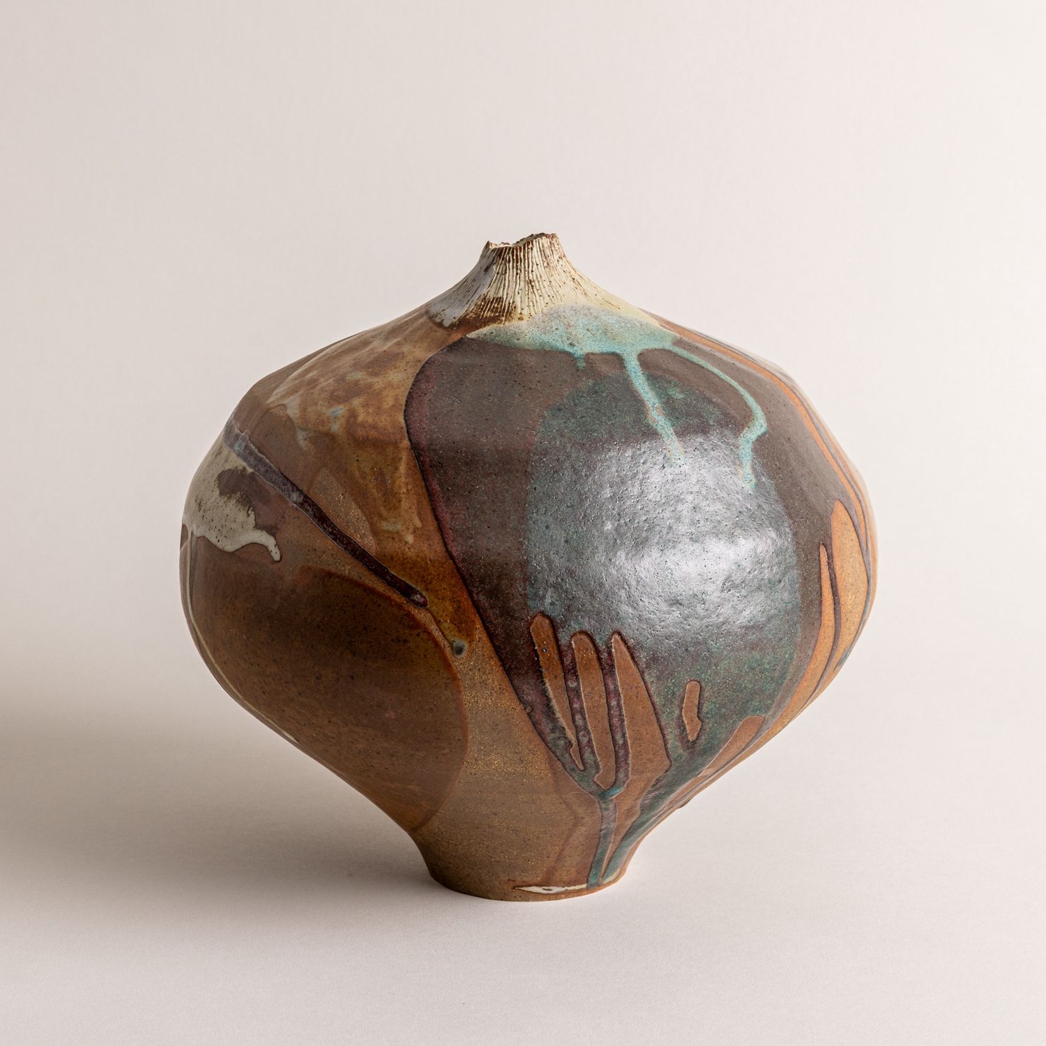 Multicolored Stoneware Vessel n. 29