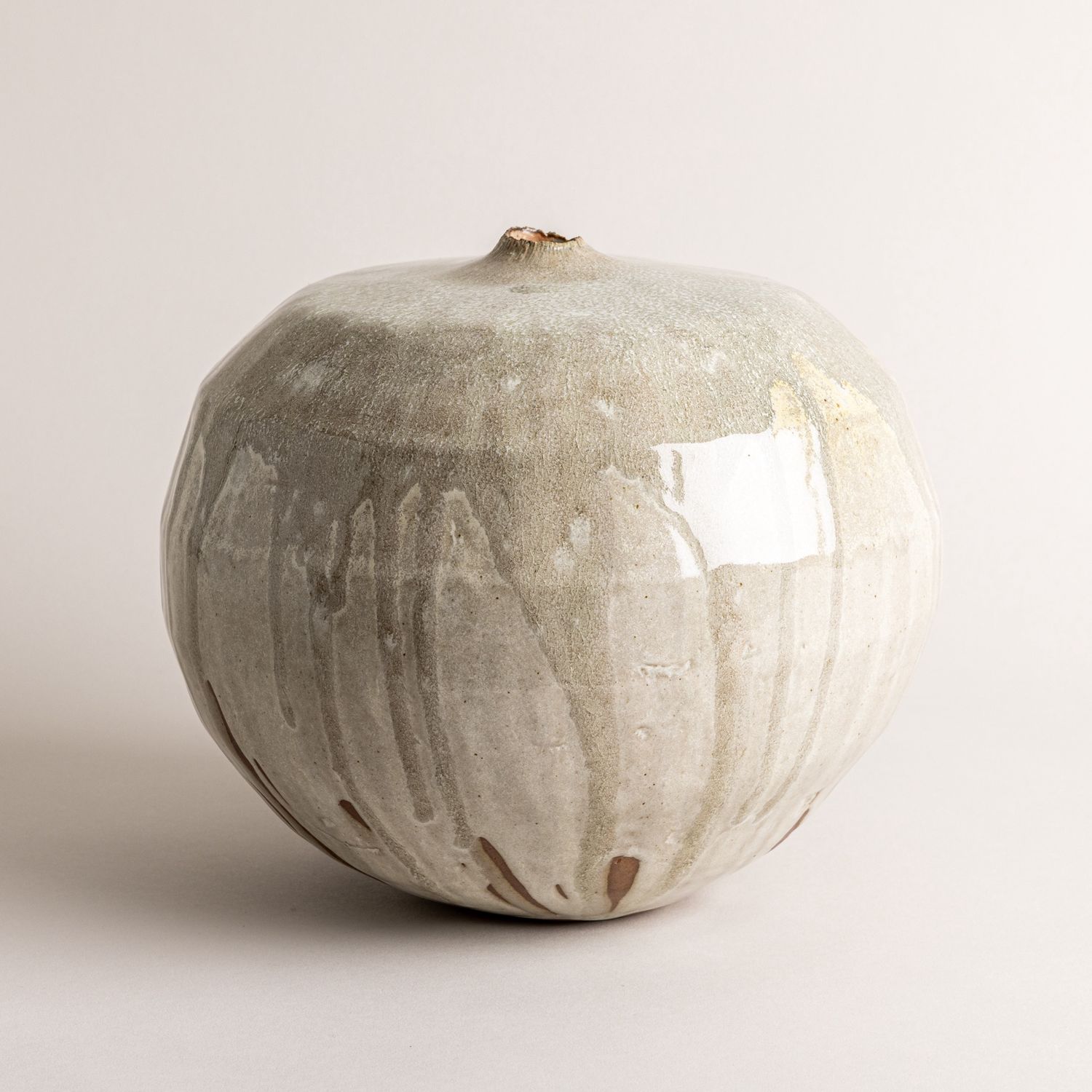 Brown and White Drip Vessel n. 30