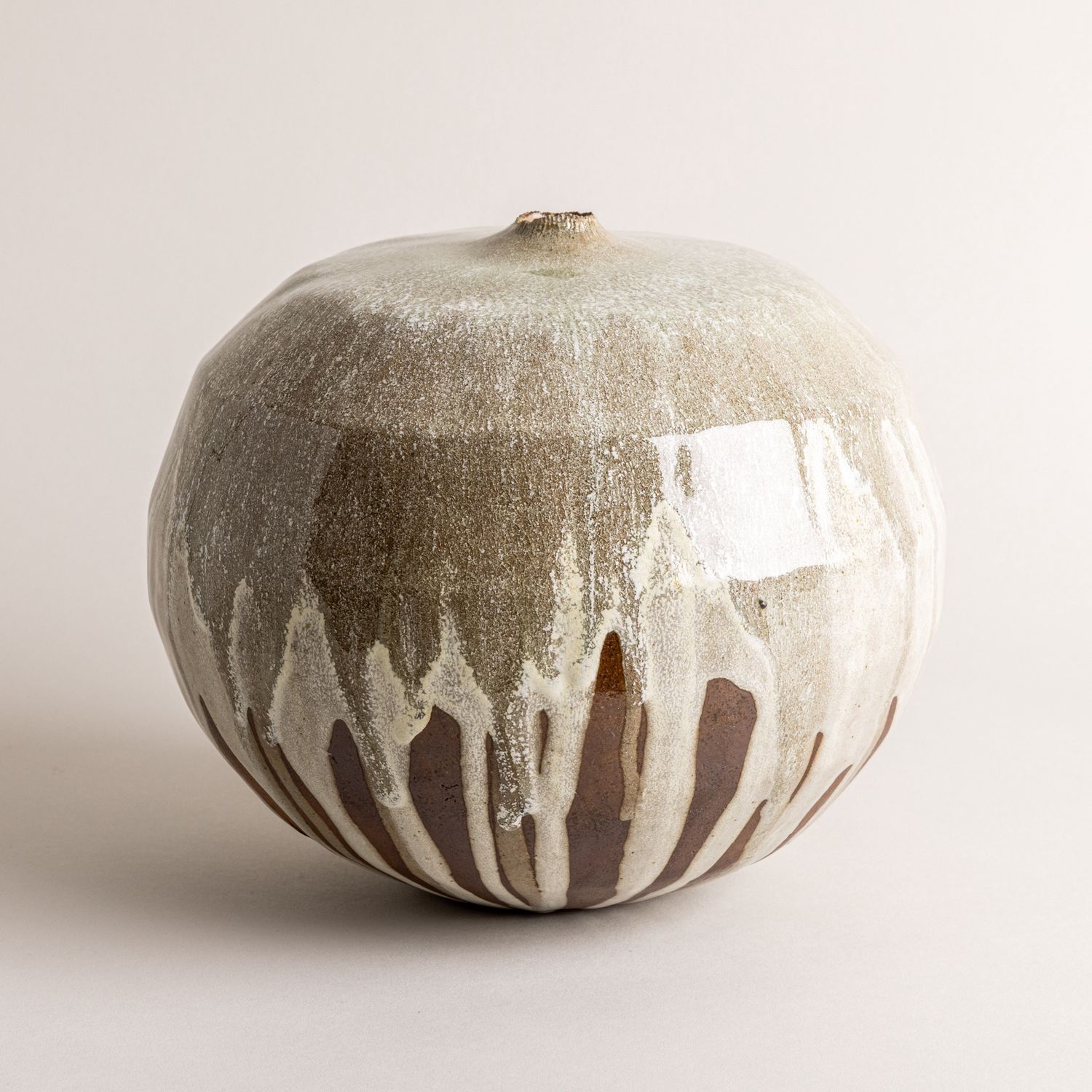 Brown and White Drip Vessel n. 30