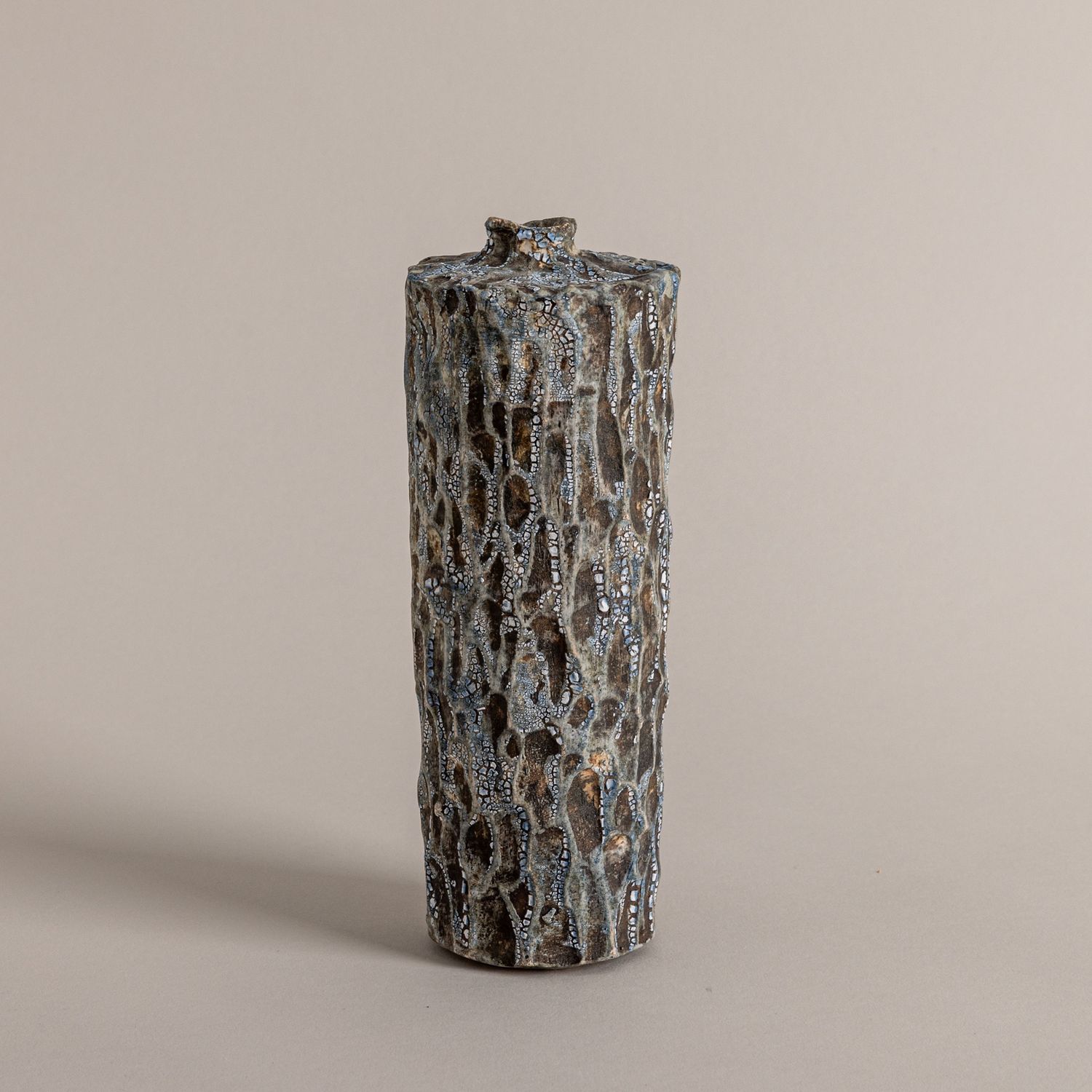 Blue and Grey Textured Bottle Form n. 2