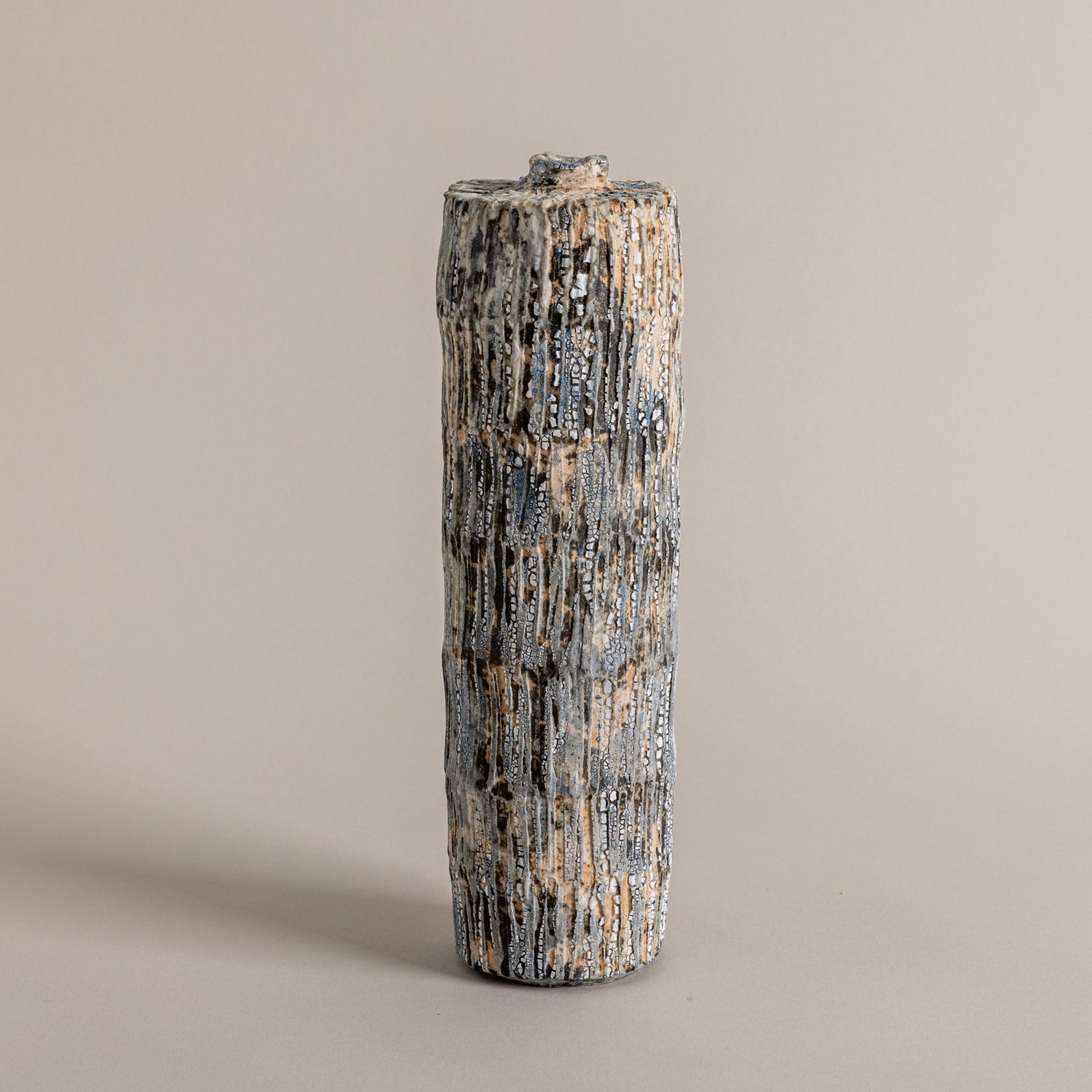 Blue and Grey Textured Bottle Form n. 1