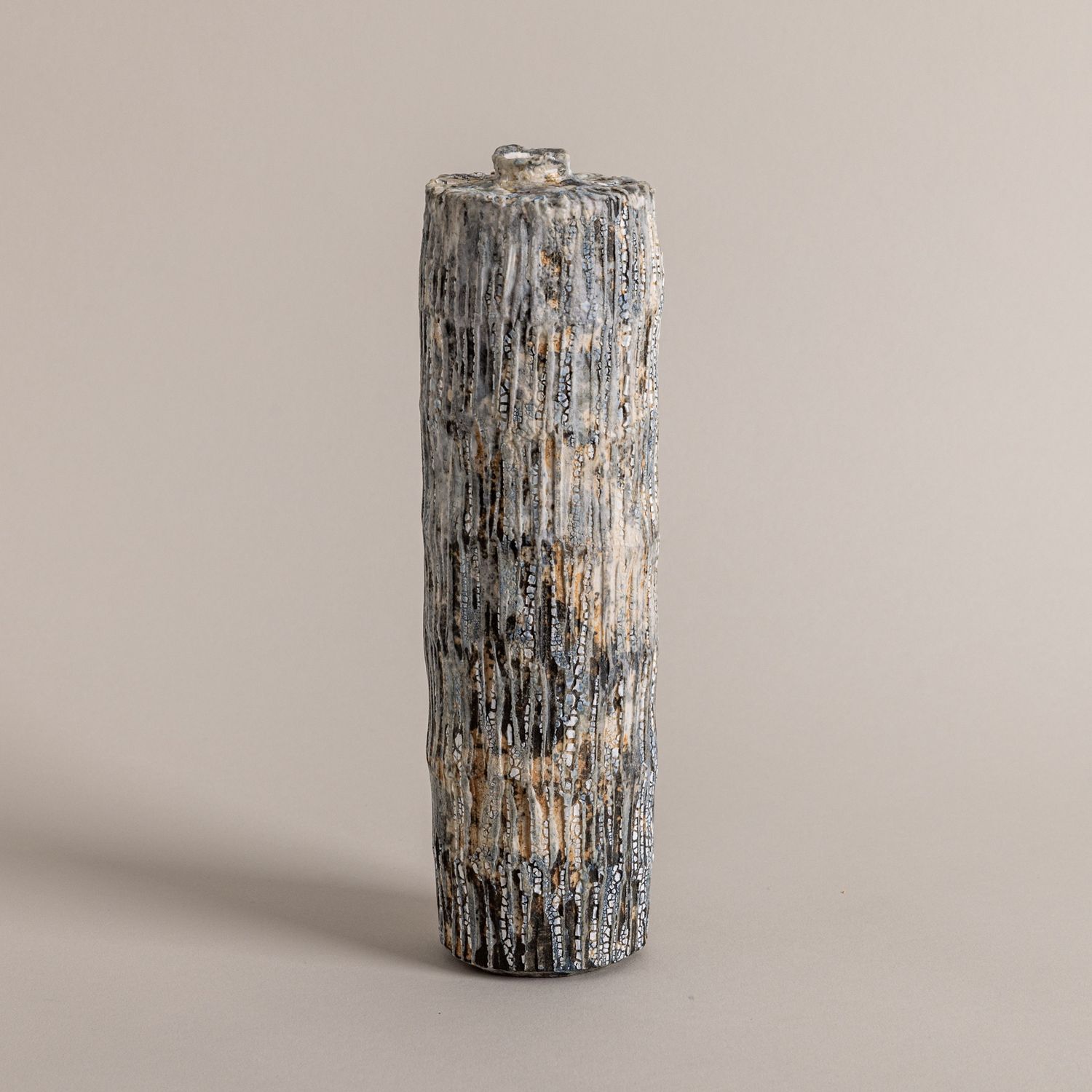 Blue and Grey Textured Bottle Form n. 1