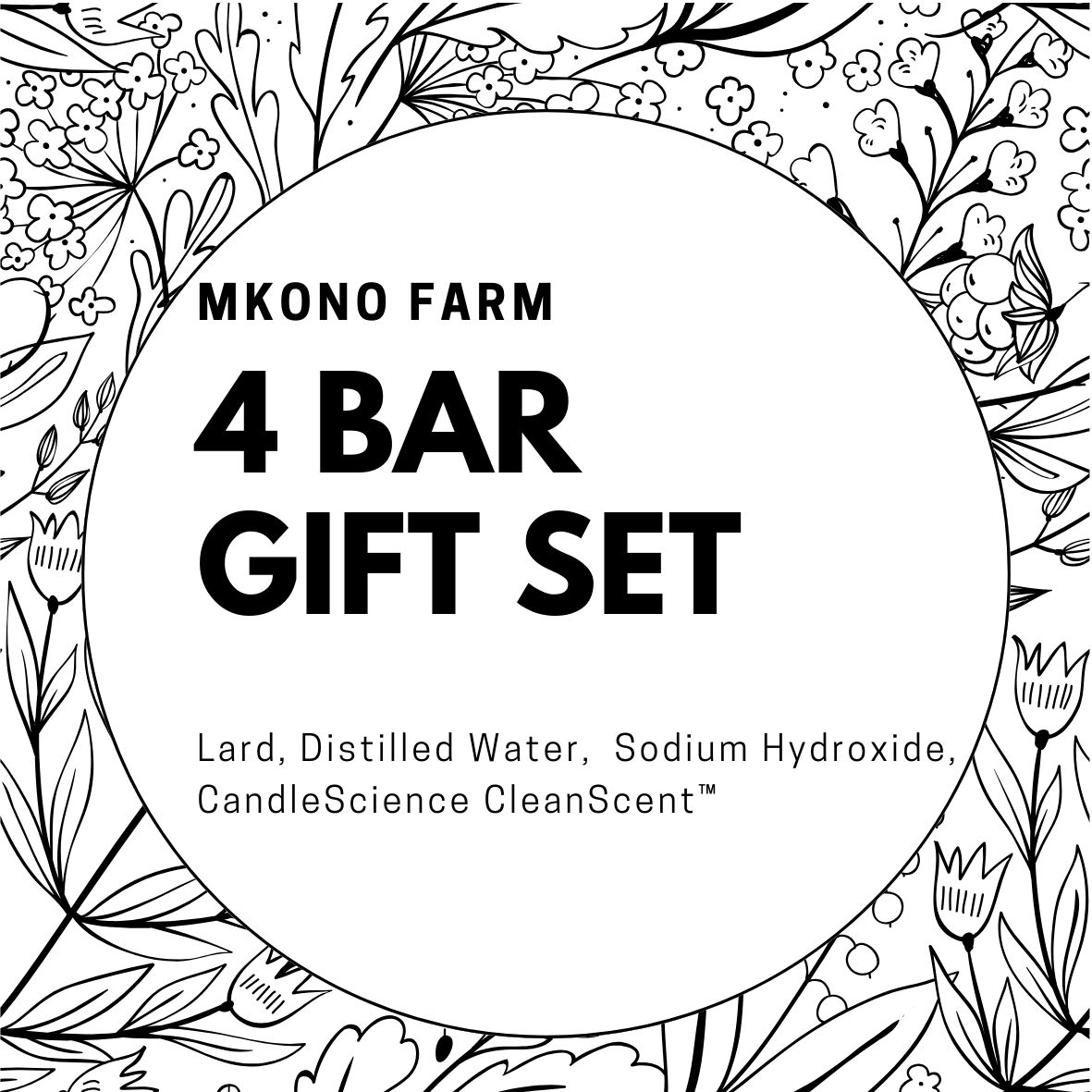 Lard Soap | 4 Bar Gift Set