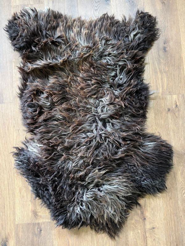 Silver, Black, Brown XL Pelt Silver, Black, Brown XL Pelt