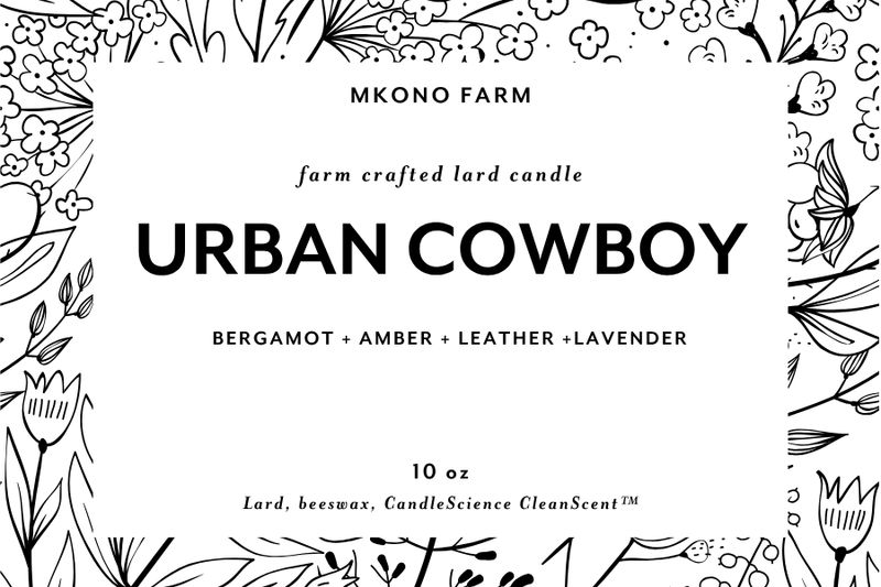 Lard Candle - Urban Cowboy Lard Candle - Urban Cowboy