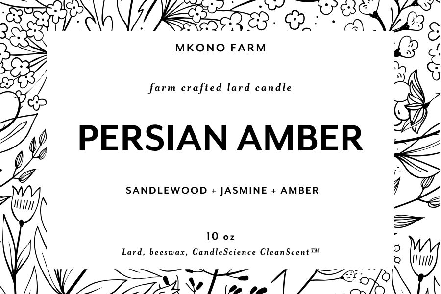 Lard Candle - Persian Amber