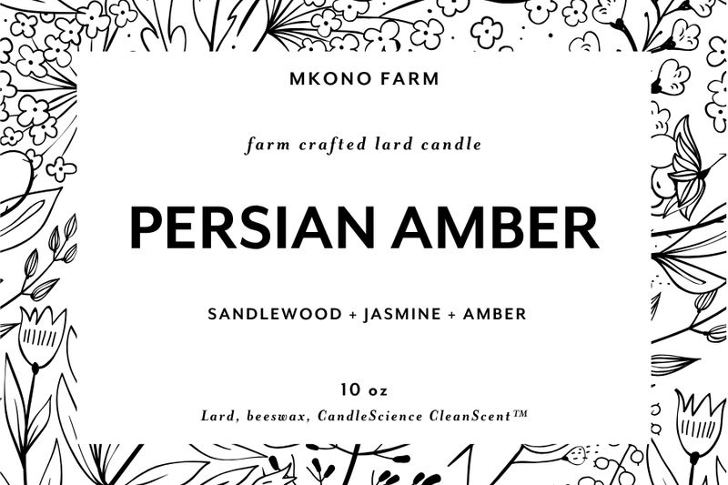 Lard Candle - Persian Amber Lard Candle - Persian Amber