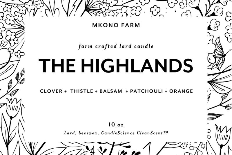 Lard Candle - THE HIGHLANDS Lard Candle - THE HIGHLANDS