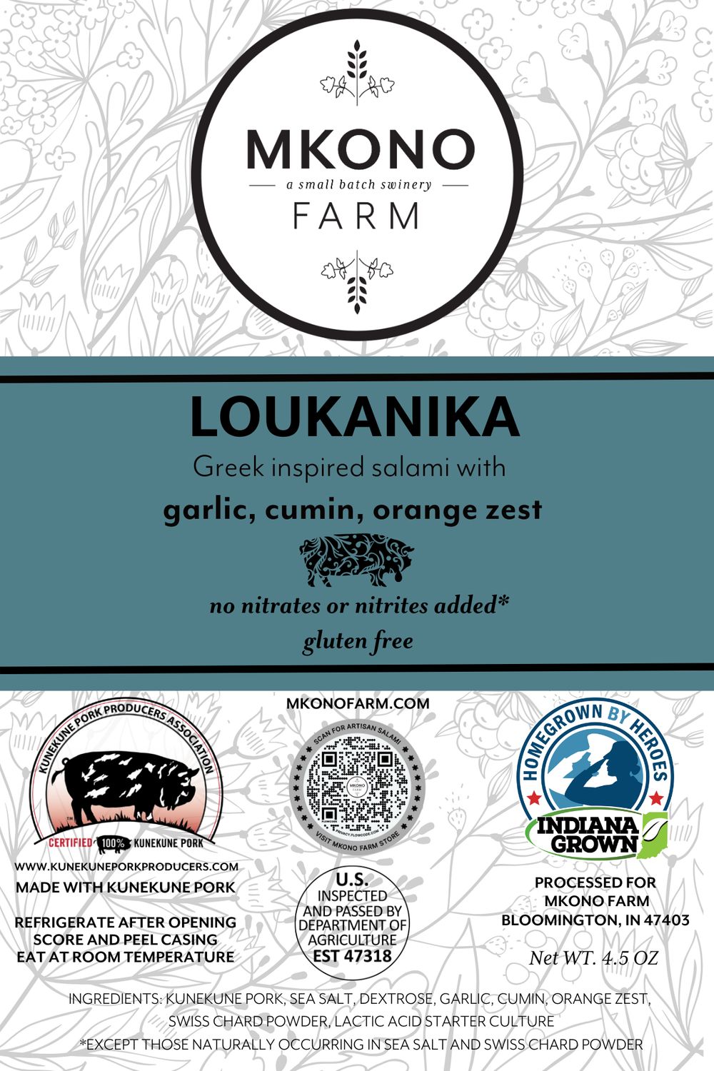 Loukanika Salami — Greek-Style Kunekune Pork