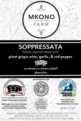 Soppressata Salami — Kunekune Pork with Wine, Garlic & Red Pepper