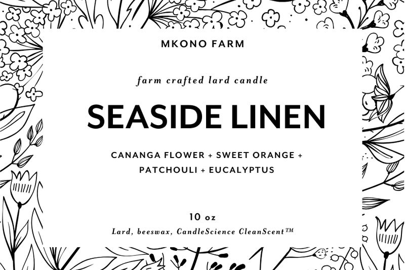 Lard Candle - Seaside Linen Lard Candle - Seaside Linen