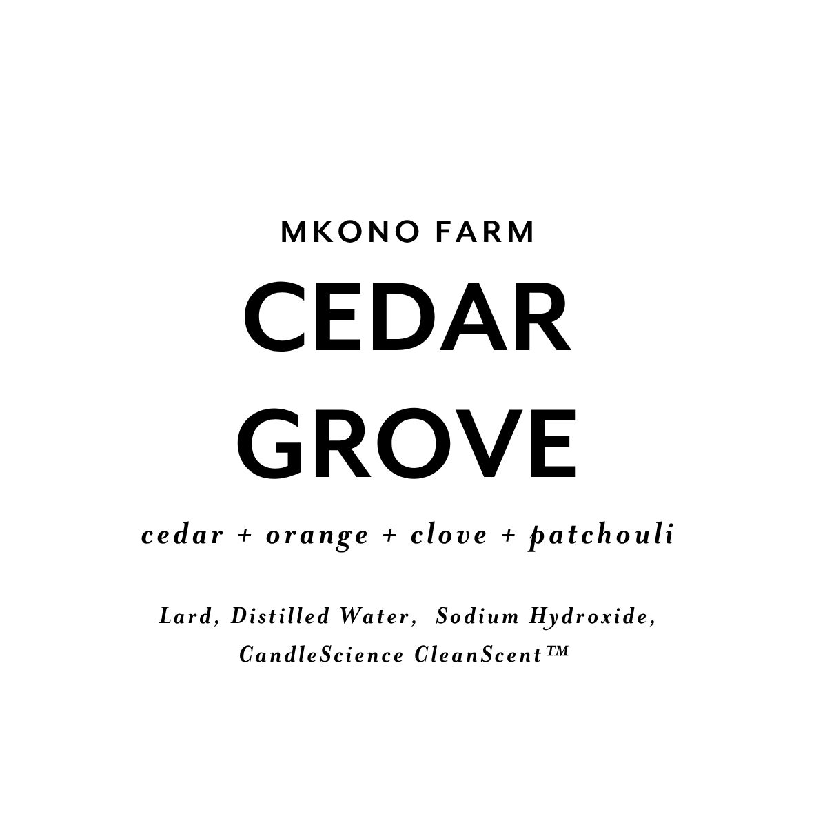Lard Soap | CEDAR GROVE