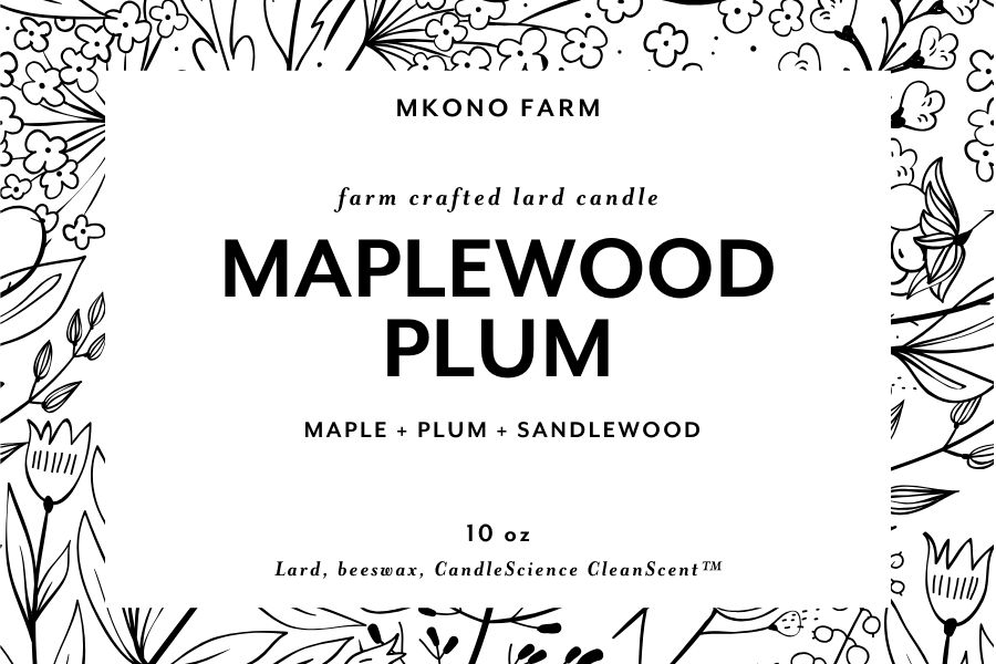 Lard Candle - WOODLAND MAPLE