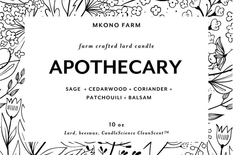 Lard Candle - Apothecary Lard Candle - Apothecary