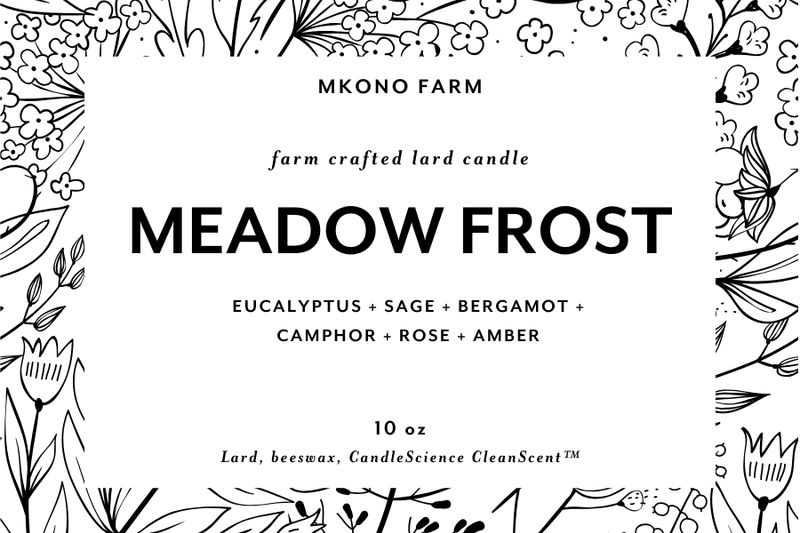 Lard Candle - Meadow Frost Lard Candle - Meadow Frost