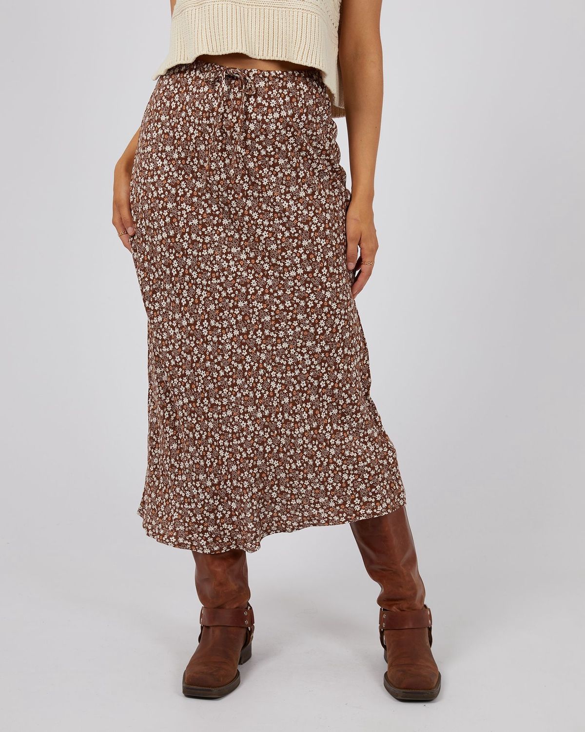Tallows floral maxi skirt