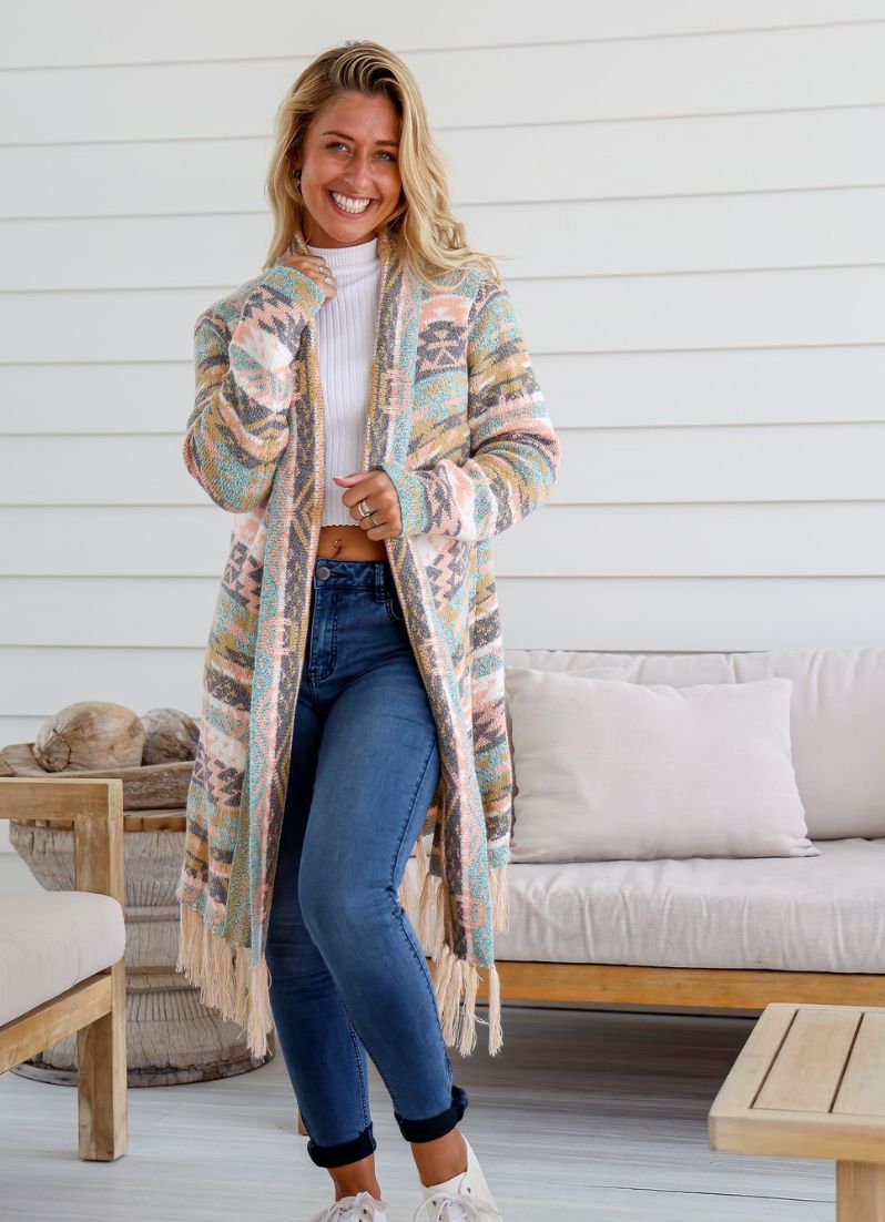 FSC2400 Fringed Cardi