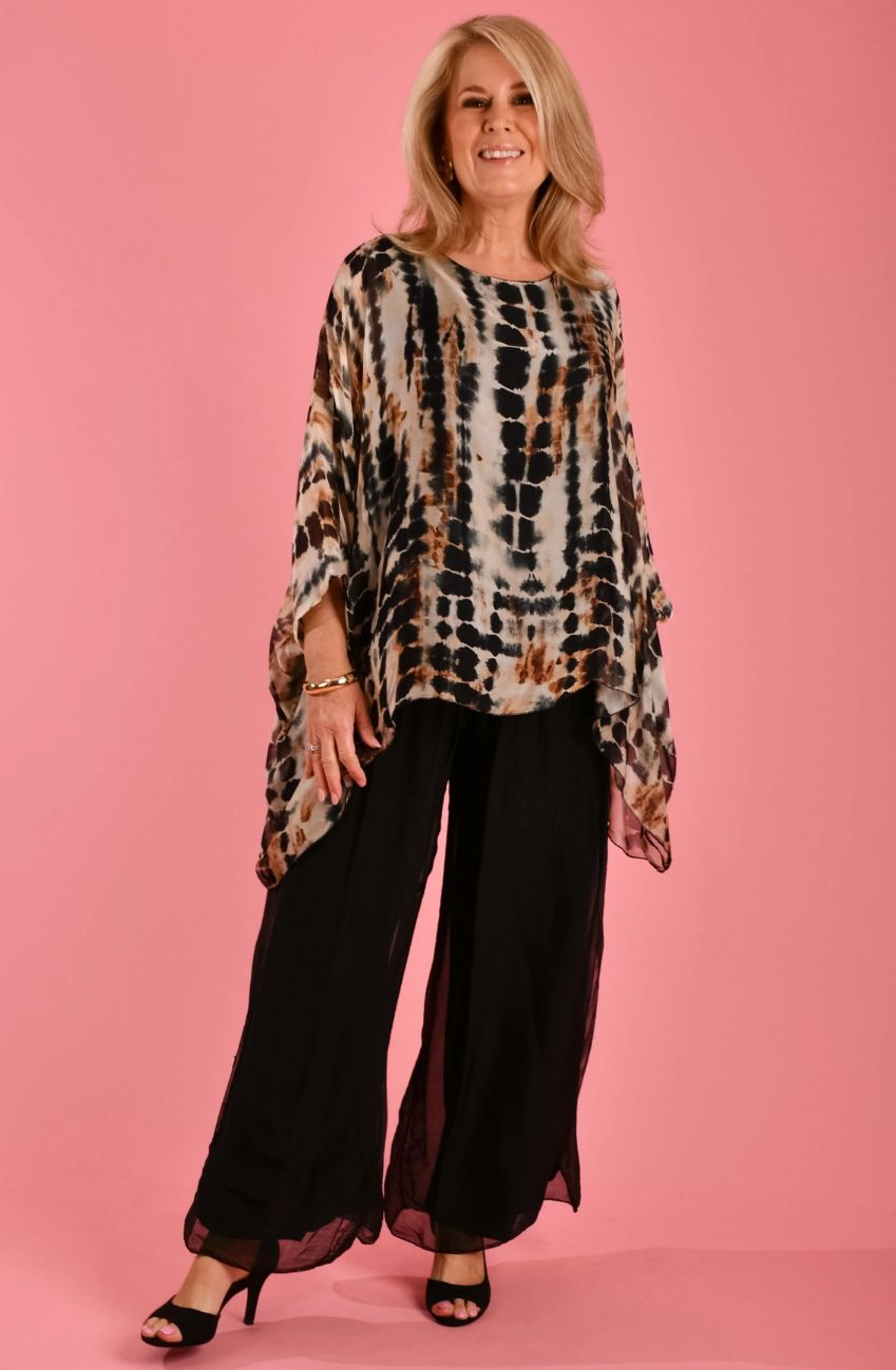 Gabriella Silk batwing Top