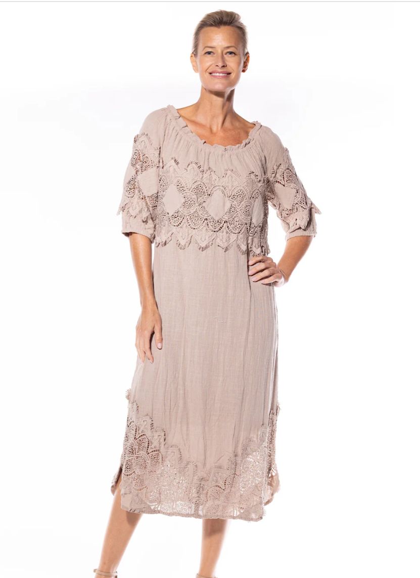 CLM449 Cotton Lace Dress