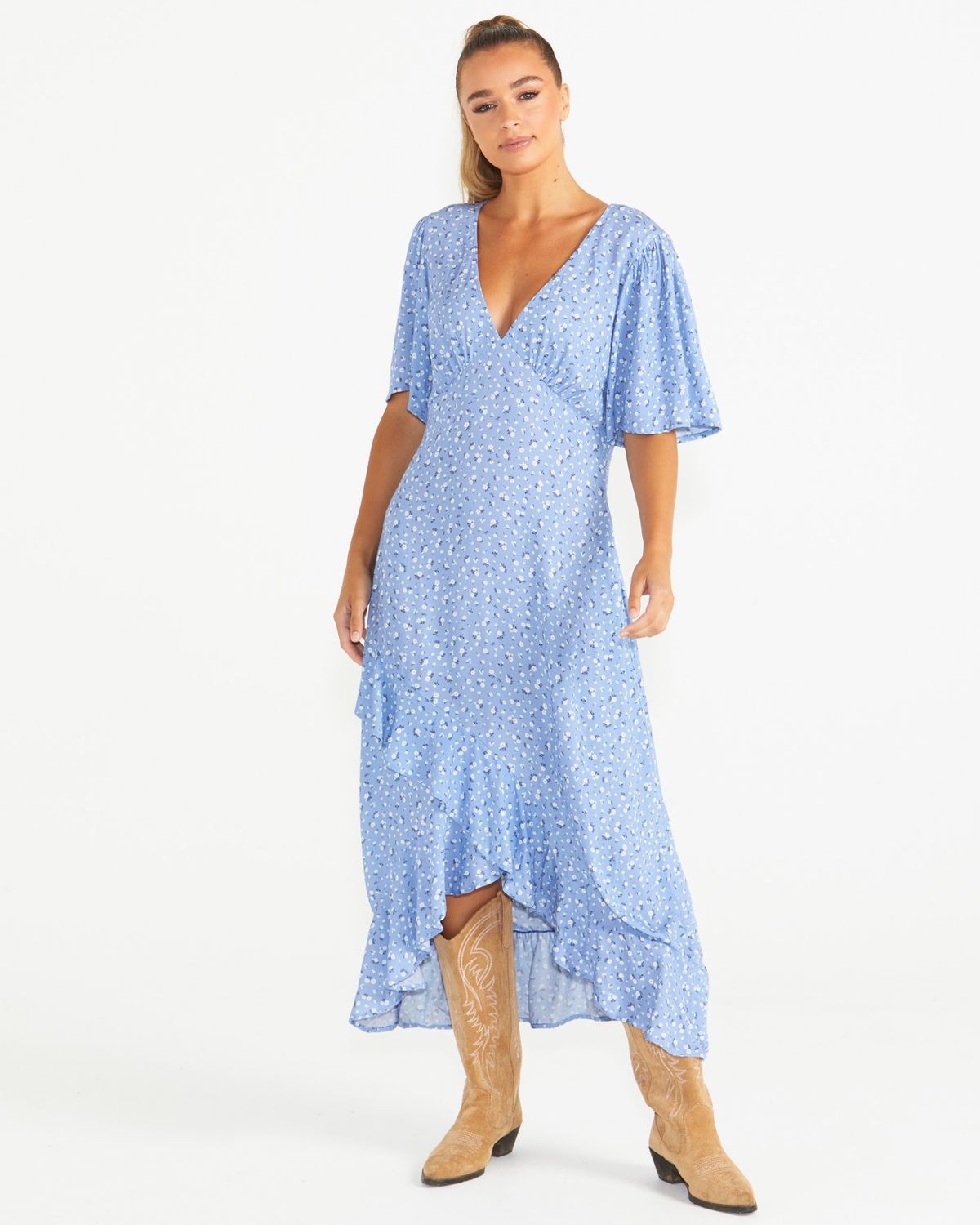 Dixie Midi Frill dress