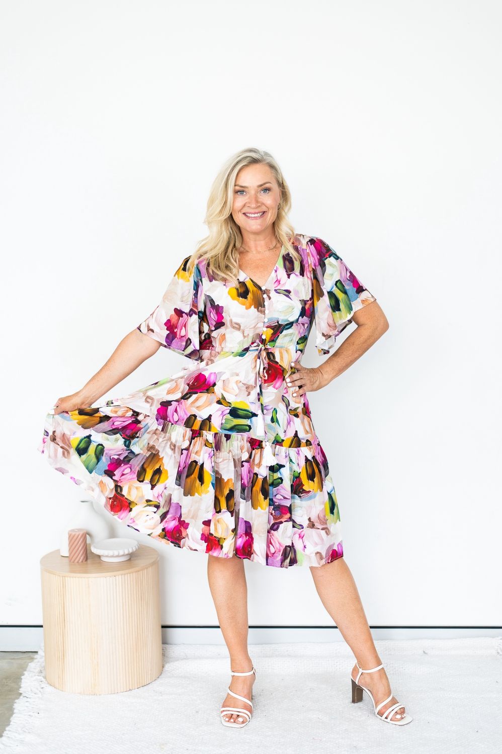 38678-7A Floral print Dress