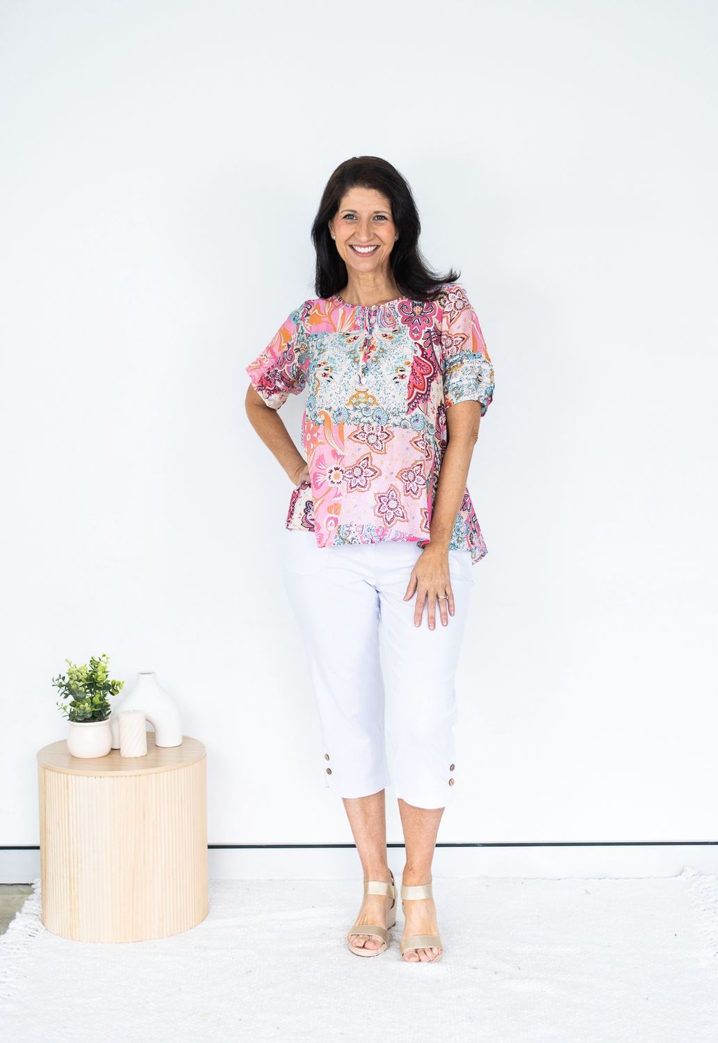 32958-1 Block Pleated top