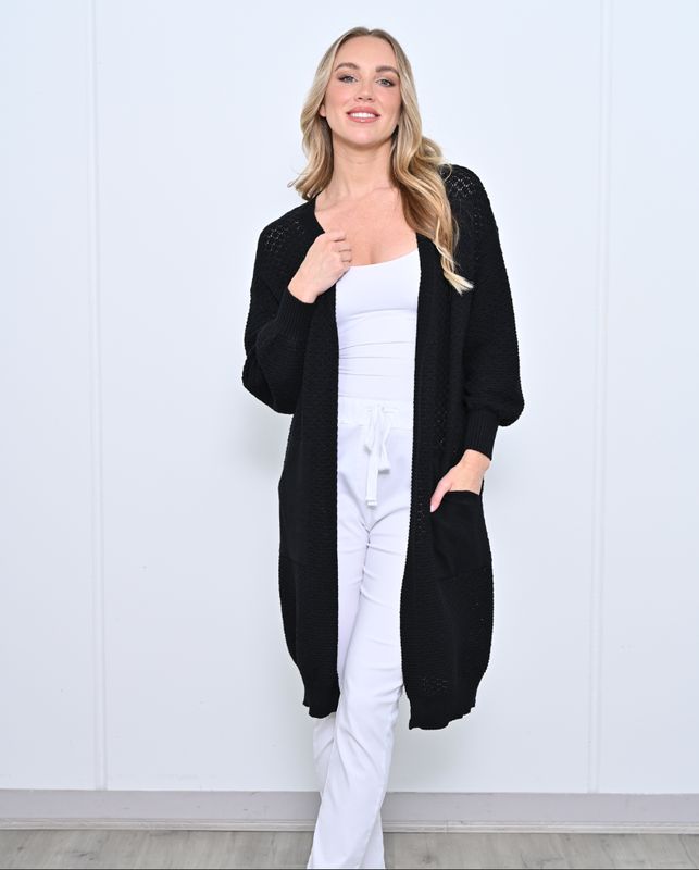CA259 Honey comb long line Cardi