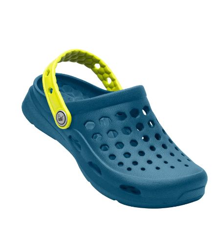 Joy Bees Kids Active Clog, Colour: Navy/Citrus, Size: C4/5
