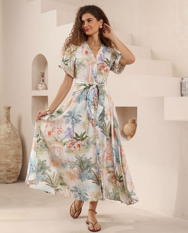 2012812-5 Island print Dress