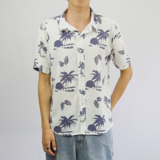 mauritius mens short sleeve button up shirt