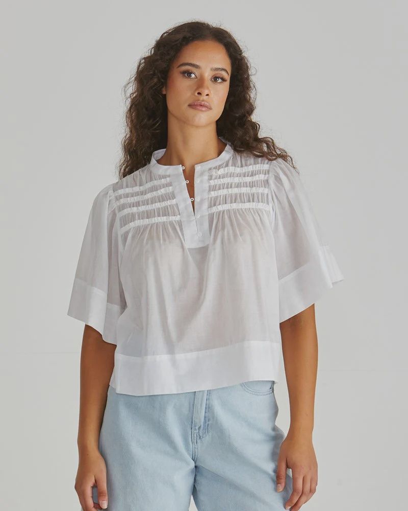 Pammi Ruffle Yoke Blouse by Sass