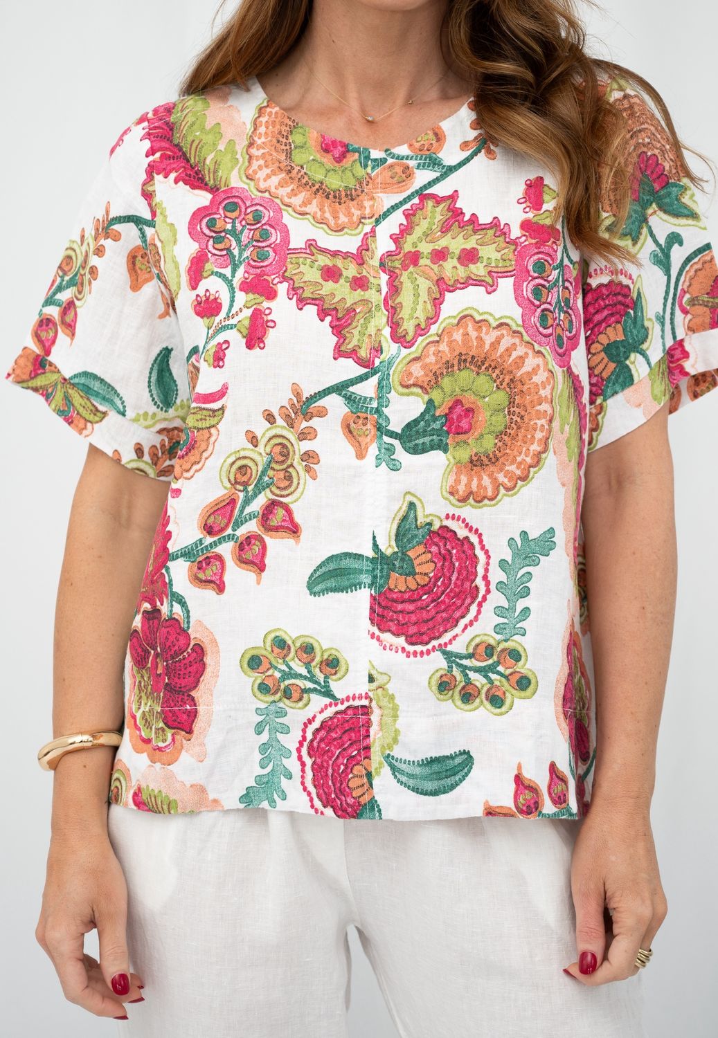 IT1020A Linen print Top