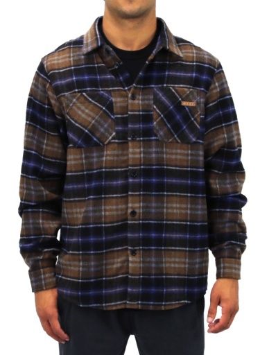 Denver mens l/s flannel shirt, Colour: A-NVBR, Size: S