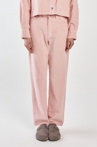 PARCO  Pink CORD STRAIGHT JEAN